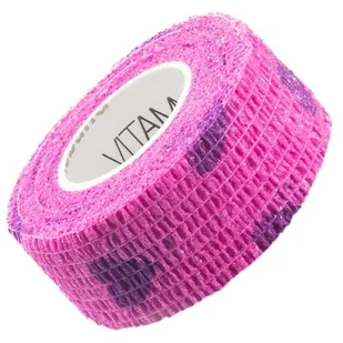 Vitammy Autoband serduszka fioletowe 2,5cm x 450cm Elastyczny bandaż kohezyjny samoprzylepny - Apteczki i materiały opatrunkowe - miniaturka - grafika 1