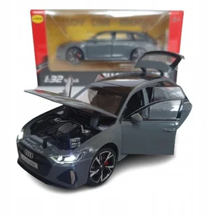 2 kolory! Model Audi RS6 C8 1:32 otwierane drzwi LED dźwięk + PUDEŁKO - Zabawki zdalnie sterowane - miniaturka - grafika 1
