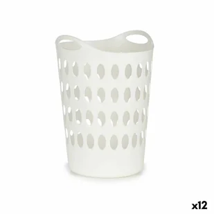 Kosz na pranie biały plastikowy 50 L 44 x 56 x 41 cm (12 sztuk) - Kosze na bieliznę - miniaturka - grafika 1