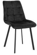 Krzesła - ExitoDesign Krzesło tapicerowane Tuluza velvet czarne - miniaturka - grafika 1