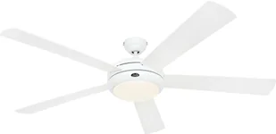 Wentylator sufitowy z oświetleniem i pilotem Tium 162 cm Biały Białe łopatki - Wentylatory sufitowe - miniaturka - grafika 1