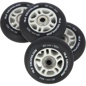 Akcesoria do skatingu - Nils EXTREME PU 80x24 82A CZARNE MATOWE (4 szt.) + ABEC-9 (8 szt.) ZESTAW EXTREME - miniaturka - grafika 1