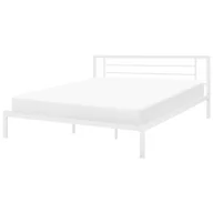 Łóżka - Beliani Metalowe białe łóżko ze stelażem 180 x 200 cm CUSSET - miniaturka - grafika 1
