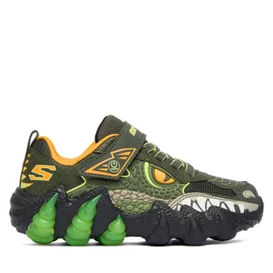 Sneakersy Skechers Skech-O-Saurus Lights 2.0 400121L OLV Khaki - Buty dla chłopców - miniaturka - grafika 1