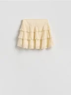 Spódnice - Reserved - Koronkowa spódnica mini - złamana biel - miniaturka - grafika 1