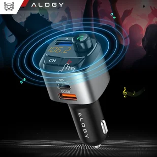 Transmiter samochodowy FM Alogy Ładowarka USB QC 3.0 + USB-C PD Bluetooth odtwarzacz MP3 - Pozostałe akcesoria do telefonów - miniaturka - grafika 18