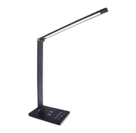 Lampy stojące - Czarna lampka z ładowarką do telefonu K325 Z5-A35 - miniaturka - grafika 1
