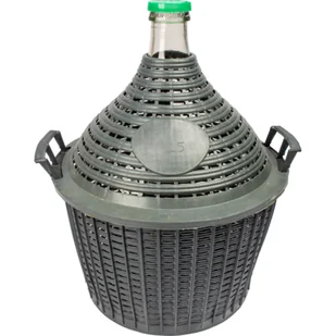 Balon do wina 15 l w koszu plastikowym - Domowy wyrób alkoholu - miniaturka - grafika 1
