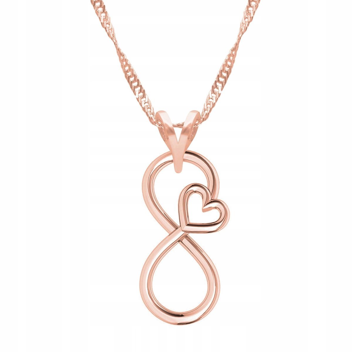 Naszyjnik Pozłacany z Nieskończonością Ósemka Nieskończoność SREBRO 925