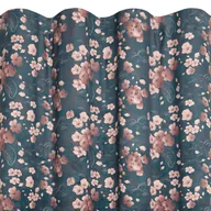 Zasłony - Zasłona PRUNILLE na szelkach 135 x 280 kwiaty na zielonym tle - miniaturka - grafika 1