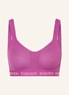 Biustonosze - Triumph Biustonosz Sportowy Triaction Energy Lite Z Siateczką lila - miniaturka - grafika 1
