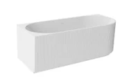 Wanny - Wanna narożna lewa Besco Denaya 150x75 cm asymetryczna biały połysk maskownica odpływu złota WAS-150-DLG - miniaturka - grafika 1
