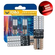 Żarówki samochodowe - Żarówki W5W LED T10 24Smd Canbus Mocne Czerwone Postojowe Yobis - miniaturka - grafika 1