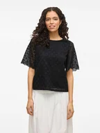 Bluzki damskie - Vila Bluzka w kolorze czarnym - miniaturka - grafika 1