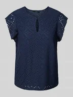 Koszulki i topy damskie - T-shirt z haftem angielskim model ‘TASSA’ - miniaturka - grafika 1