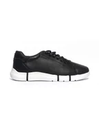 Trampki męskie - Geox Skórzane sneakersy "Adacter" w kolorze czarnym - miniaturka - grafika 1