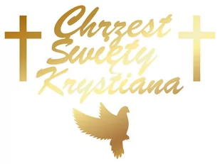 Naklejka na Chrzest Święty z imieniem - Wieczór panieński i kawalerski - miniaturka - grafika 1