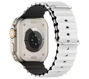 Beline Silicone Waves do Apple Watch 38/40/41mm Biało-czarny - Akcesoria do zegarków - miniaturka - grafika 1