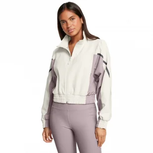 Damska kurtka treningowa Under Armour Unstoppable Crop Jacket - biała - Kurtki damskie - miniaturka - grafika 1