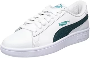 Buty dla dziewczynek - PUMA Trampki dziecięce Smash V2 L Jr Unisex, Puma White Varsity Green Deep Aqua, 38.5 EU - grafika 1