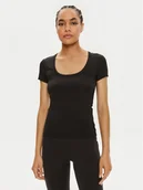 Koszulki i topy damskie - Calvin Klein T-Shirt K20K207191 Czarny Slim Fit - miniaturka - grafika 1