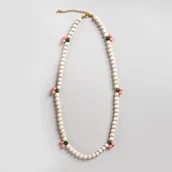 Naszyjniki - Naszyjnik Owocowy Malinka Kamienie naturalne Handmade - miniaturka - grafika 1