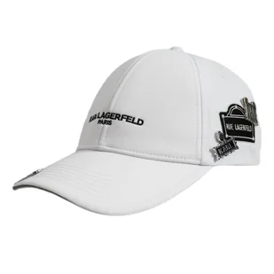 Czapka z daszkiem Karl Lagerfeld Paris Strapback Biała - L5WH7947-wht - Czapki i chusty sportowe męskie Czapka z daszkiem Karl Lagerfeld Paris Strapback Biała - L5WH7947-wht - Czapki i chusty sportowe męskie - miniaturka - grafika 1