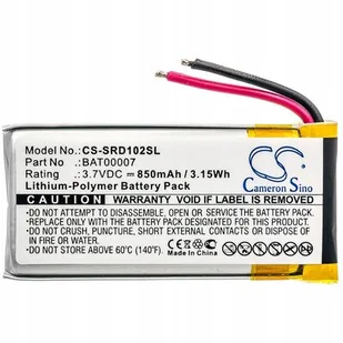 Cameron Sino Cardo Packtalk Duo BAT00007 850mAh 3.15Wh Li-Polymer 3.7V Cameron Sino) CS-SRD102SL - Inne akcesoria audio-wideo - miniaturka - grafika 1