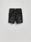 Spodenki męskie - Reserved - Jeansowe szorty slim fit - szary - miniaturka - grafika 1