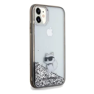 Etui Karl Lagerfeld KLHCN61LKCNSK Apple iPhone XR / 11 hardcase Liquid Glitter Choupette transparent - Etui i futerały do telefonów - miniaturka - grafika 5