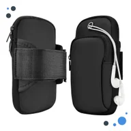 Etui i futerały do telefonów - ETUI POKROWIEC NA RAMIĘ NA TELEFON DO BIEGANIA (Czarny) - miniaturka - grafika 1
