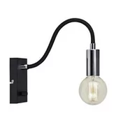 Lampy ścienne - Markslojd Kinkiet LAMPA ścienna RAW 106600 metalowa OPRAWA ze ściemniaczem czarna chrom - miniaturka - grafika 1