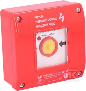 spamel Ręczny przycisk uruchamiania PWP1 2LED z młoteczkiem PWP1-W01-A-11-2LED7M PWP1-W01-A-11-2LED7M - Sprzęt przeciwpożarowy - miniaturka - grafika 1