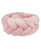 Ochraniacze do łóżeczka - Warkocz Ochraniacz do łóżeczka typu kłos "Welur Pudrowy róż" 180 cm - miniaturka - grafika 1