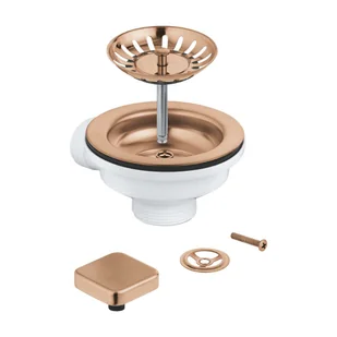 Grohe Zestawy odpływowe - Zestaw odpływowy do zlewu, Brushed Warm Sunset 40400DL0 - Odpływy liniowe - miniaturka - grafika 1