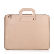Torebki damskie - Torba na laptopa 15” z imitacji skóry beżowa - miniaturka - grafika 1