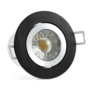 Polux Oczko halogenowe STAR 5,5W SAMSUNG LED COB 230V czarny szczotkowany, zimna (301802) - Oprawy, klosze i abażury - miniaturka - grafika 1