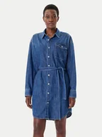 Sukienki - G-Star Raw Sukienka jeansowa D26814-D252 Granatowy Regular Fit - miniaturka - grafika 1