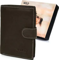 Portfele - Wild Portfel skórzany męski duży Wild Horse brązowy RFiD I42 - miniaturka - grafika 1