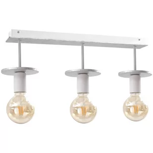 KET LAMPA sufitowa industrialna OPRAWA metalowa biała srebrna KET427 - Lampy sufitowe - miniaturka - grafika 1