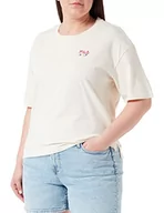 Koszulki i topy damskie - FILA Damska koszulka Bell Cropped Graphic, Antique White, XS - miniaturka - grafika 1