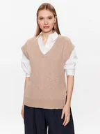 Swetry damskie - Gant Sweter 4805190 Beżowy Regular Fit - miniaturka - grafika 1