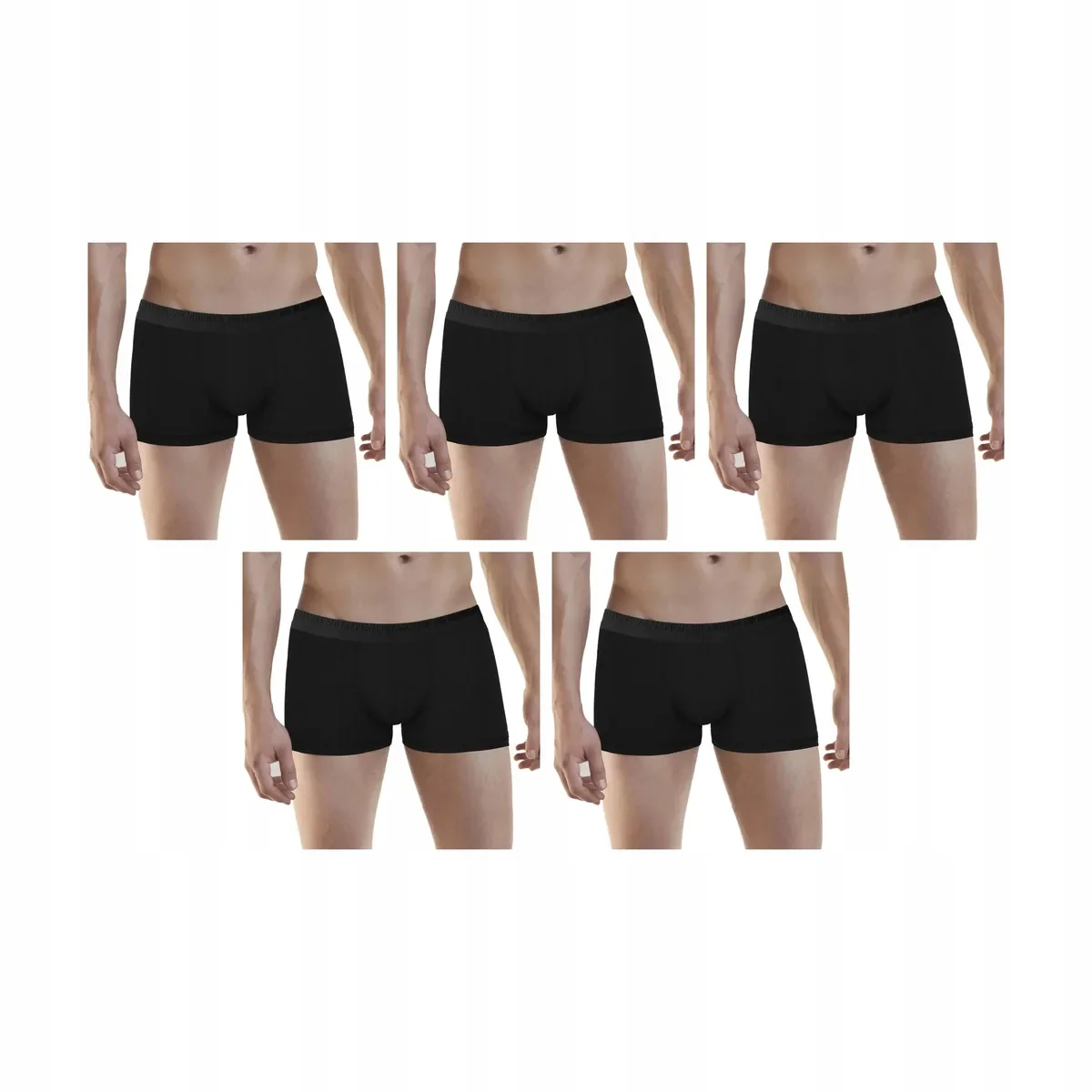 5-PAK Bokserki klasyczne Marilyn Boxers Pro z modalu bawełniane czarne L