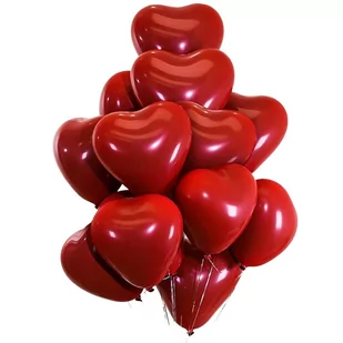 Balony serca czerwone 50 sztuk wesele ślub - Wesele i ślub - miniaturka - grafika 1
