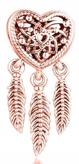 Charms Łapacz Snów różowe złoto srebro 925