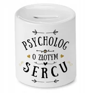 Skarbonki - Dla Psychologa Skarbonka na Urodziny na Prezent z Nadrukiem ze Zdjęciem + Opakowanie na prezent (wzór 03) - miniaturka - grafika 1