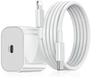 Ładowarki do telefonów - SZYBKA ŁADOWARKA DO IPHONE SIECIOWA USB C 20W + KABEL 1M LIGHTNING - miniaturka - grafika 1
