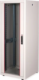 Szafa Roline ROLINE Netzwerkschrank Basic 48,26cm 19Zoll 32 HE 600x600 BxT Glastor grau - Szafy rack - miniaturka - grafika 1