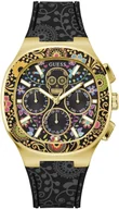 Zegarki męskie - Zegarek Guess GW0784G1 Black Silicone Strap 44mm - miniaturka - grafika 1