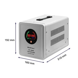 QOLTEC ZASILACZ AWARYJNY PURE SINE WAVE UPS | 1000VA | 700W | STAŁA FAZA | SZARY - Zasilacze awaryjne UPS - miniaturka - grafika 7